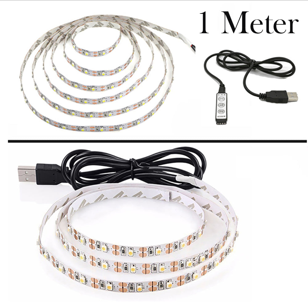 5v USB Interface RGB LED Light Strip Room Light with 3 Key Controller_3