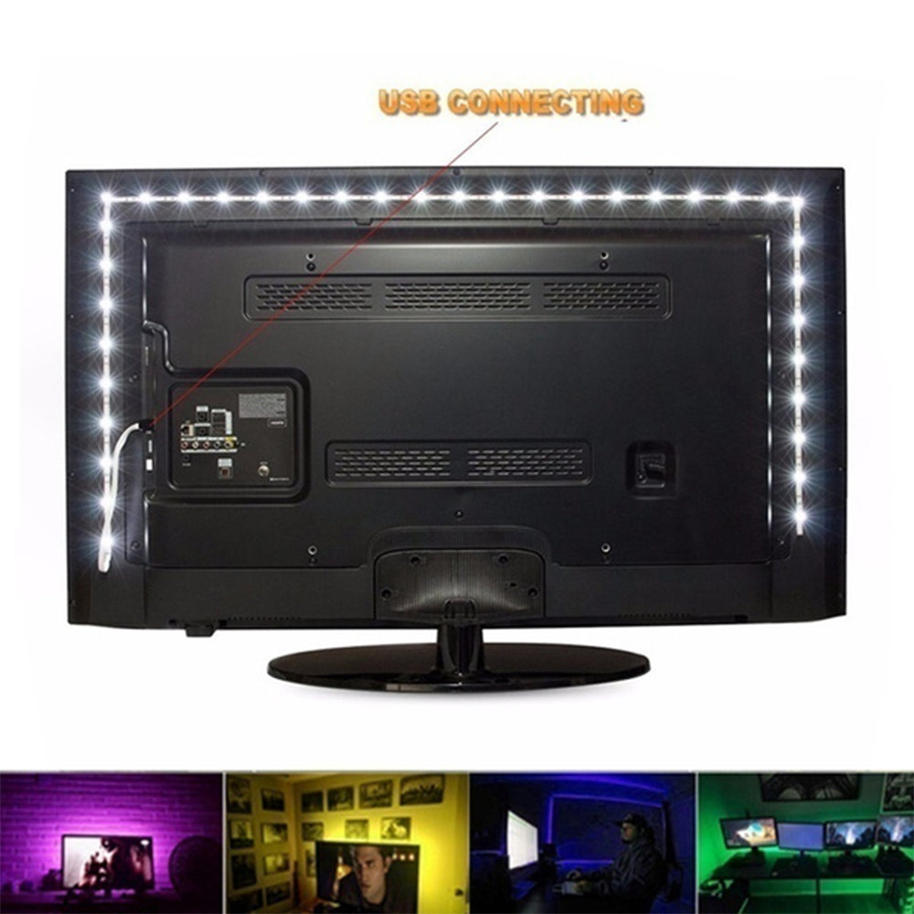 5v USB Interface RGB LED Light Strip Room Light with 3 Key Controller_5