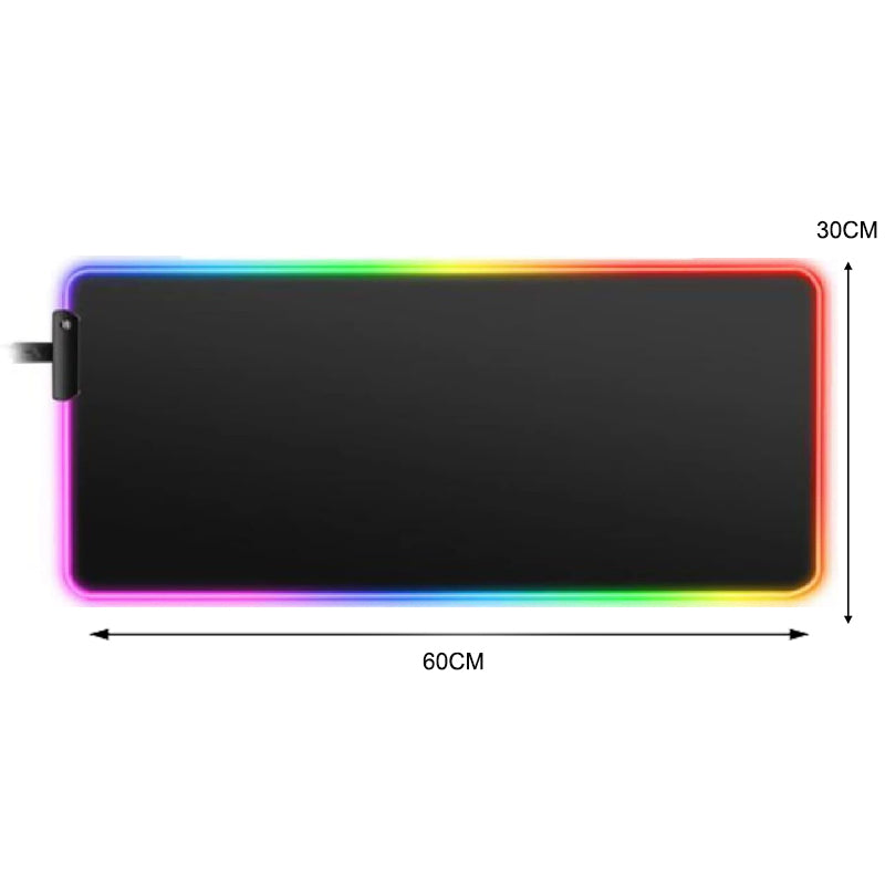 RGB LED Lighting Computer Gaming Mouse Pad with 10 Lighting Modes_2