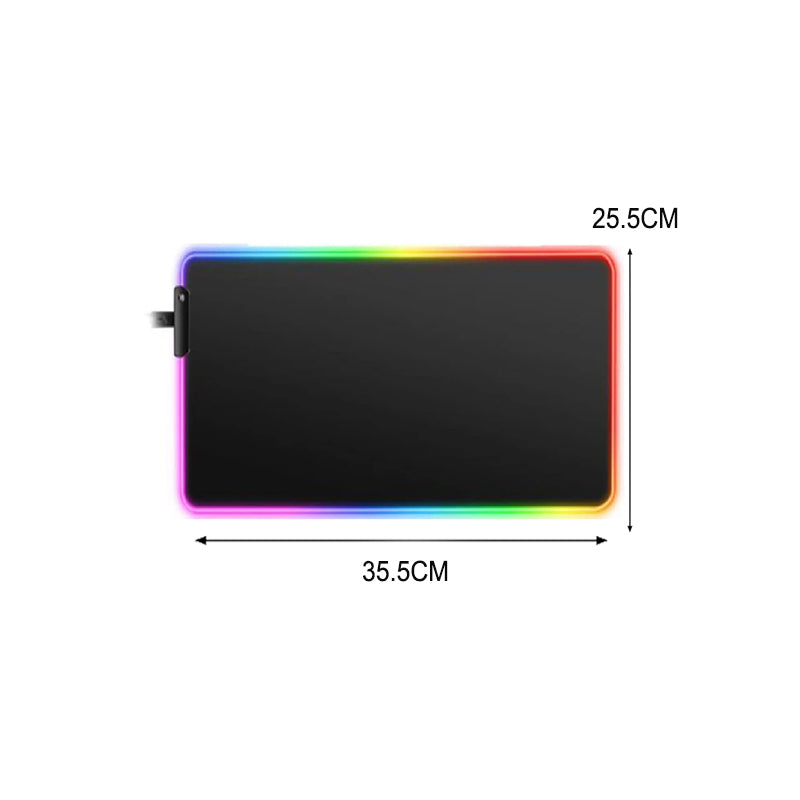 RGB LED Lighting Computer Gaming Mouse Pad with 10 Lighting Modes_1