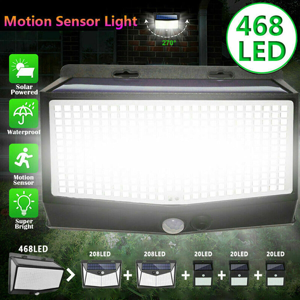 468 LED Solar PIR Motion Sensor Wall Light_5