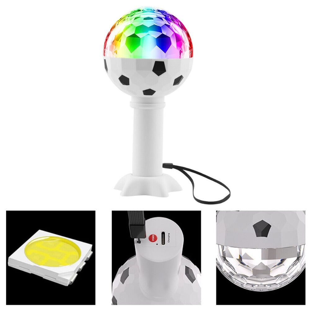 LED Multi Coloured Rotating Disco Light Bulb Projector_5