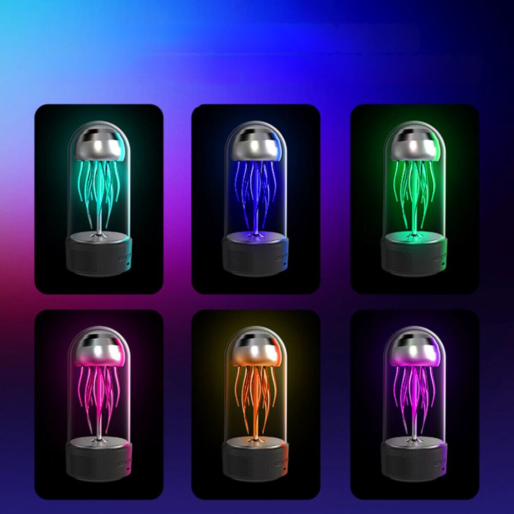 Bluetooth Speaker White Noise Jellyfish Lava Lamp - Black_3