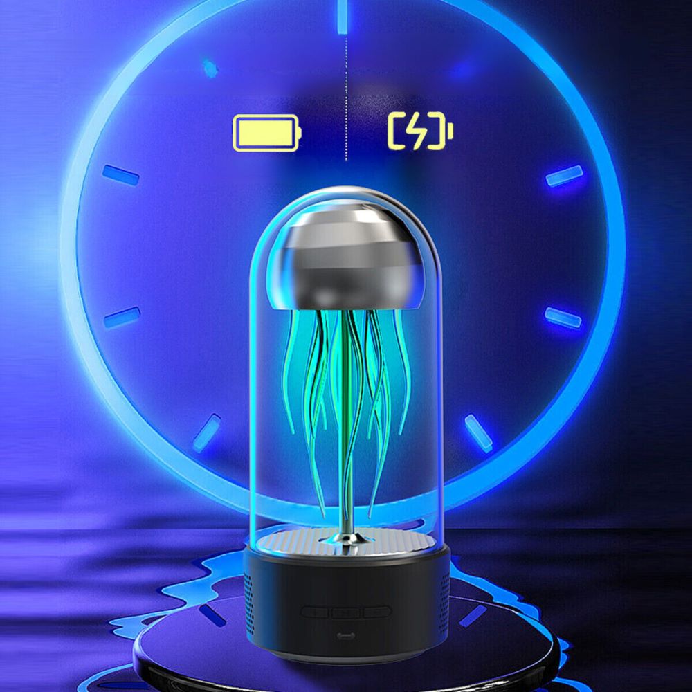 Bluetooth Speaker White Noise Jellyfish Lava Lamp - Black_1