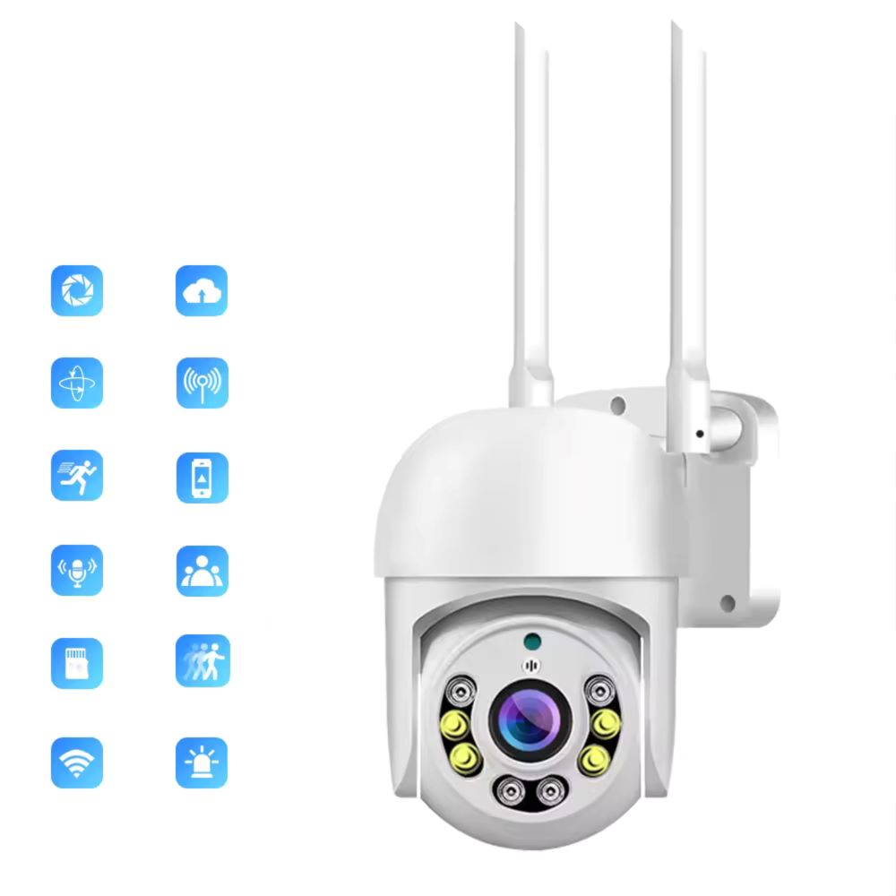 1080P HD Wireless Outdoor Smart Home Security IR Cam - White_3