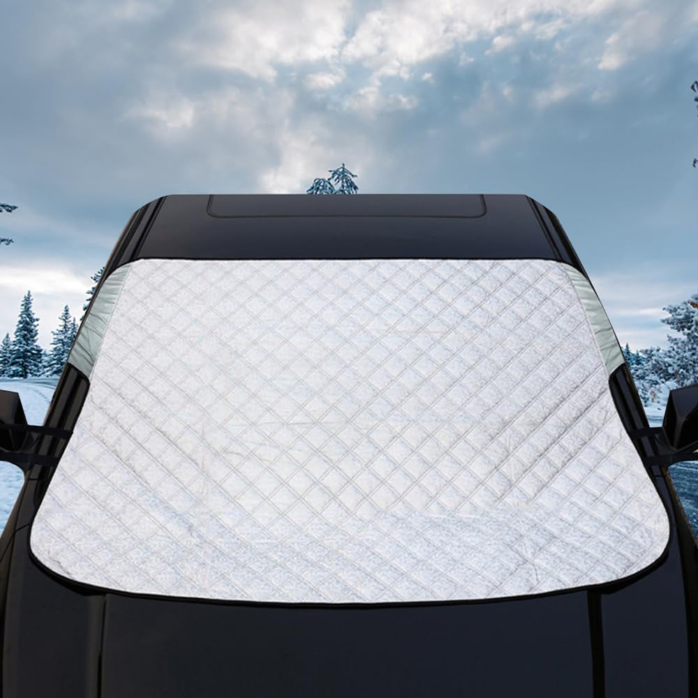 4 Layers Magnetic Car Windscreen Cover Sunshade and Ice Frost Protector_0