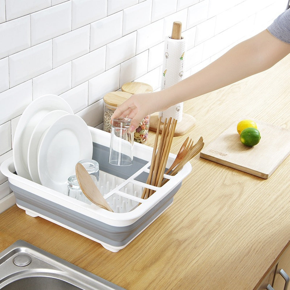 Foldable Kitchen Storage Rack Dishware Drain Rack_2