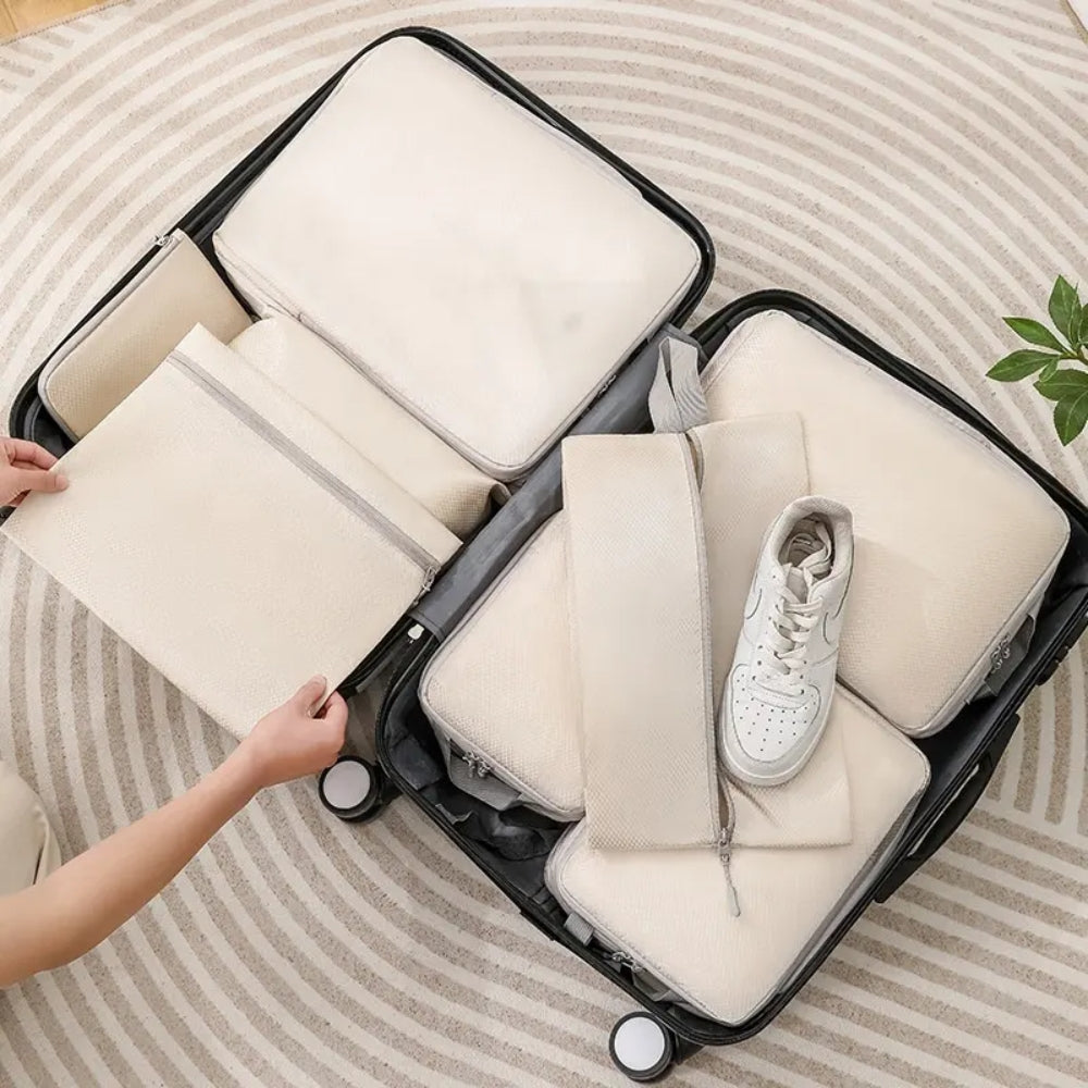 6 Set Compression Packing Travel Storage Bag Cubes Luggage Organizer_1