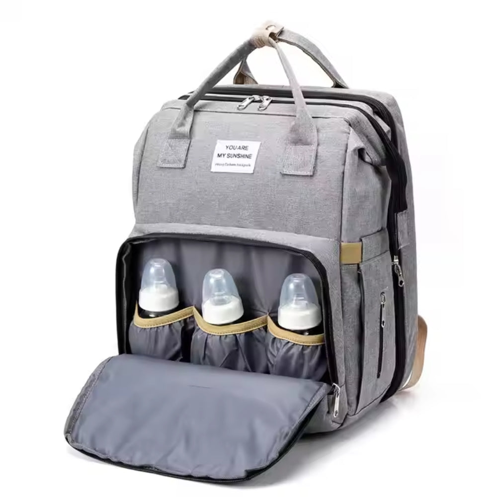 Foldable  Diaper Bag with Changing Station Multifunction Portable Travel Back Pack_3