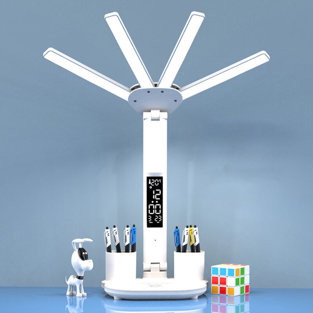 Multifunction Table Lamp LED Four Headed Folding Reading Lamp_4