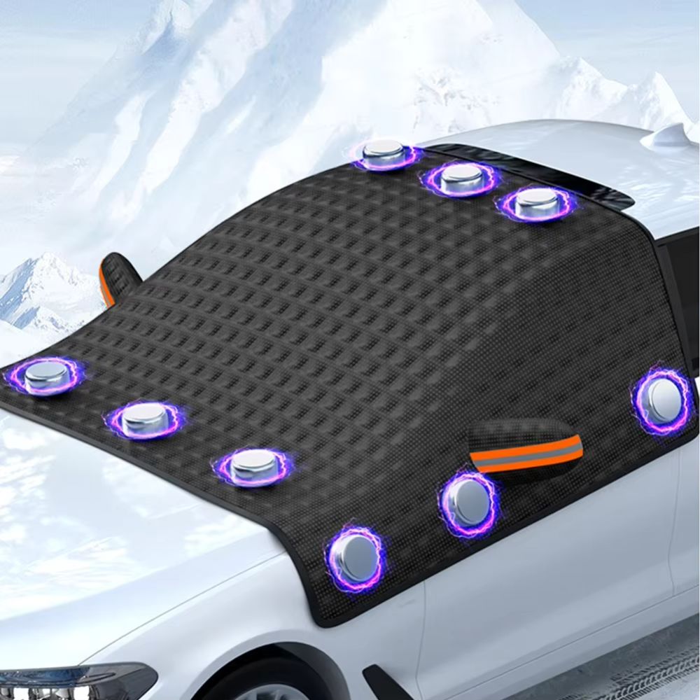 Large Magnetic Snow Cover for Car Windshield_1