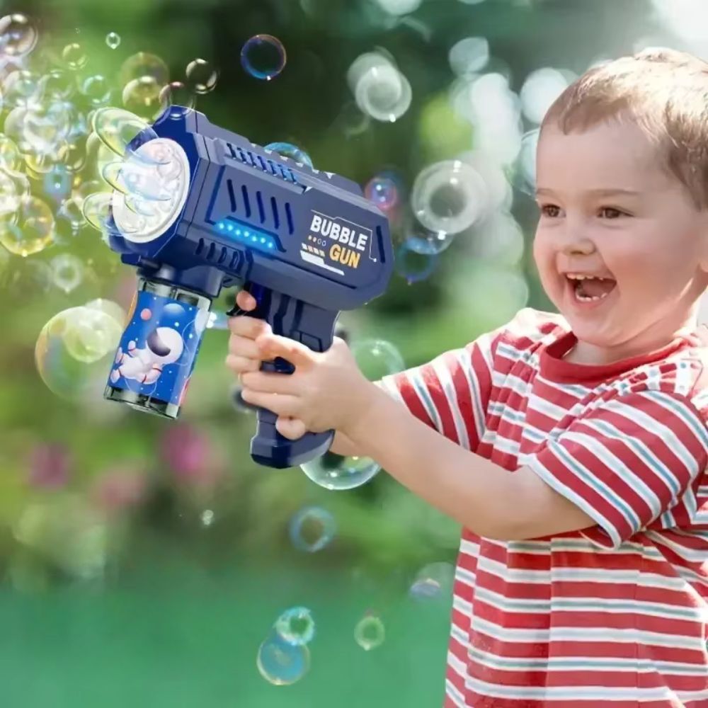 Kids Electric Bubble Gun with 10-Hole Handheld Design_4