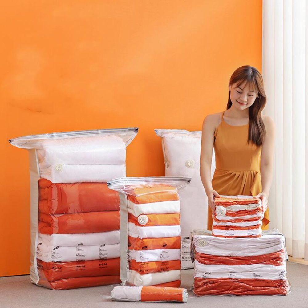 Space-Saving Solution Large Patented Vacuum Bags for Clothes and Blankets_3