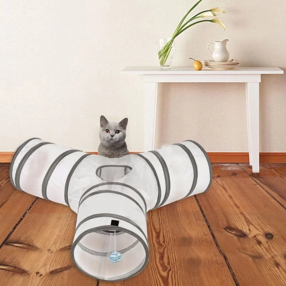 White Cat Tunnel Toy Pet Supplies Cross Border Playground For Cats Toys_3